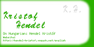 kristof hendel business card